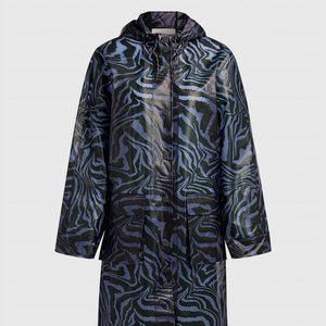 Ganni Tiger Print Raincoat